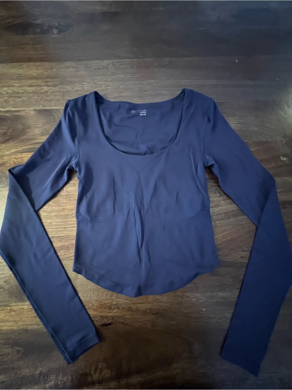 Offline/ Aerie Women's Long Sleeve Scoop Neck Top - Navy